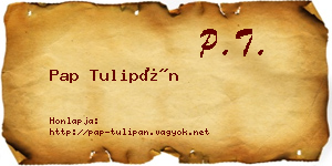 Pap Tulipán névjegykártya